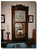 Carved Column and Splat Mantle Clock c. 1832