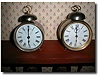 Nickel plated tin case alarm clocks circa 1914