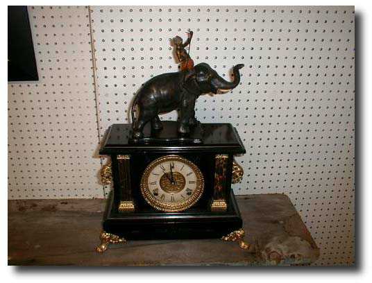 Black Mantle Clock c. 1850 — Antique Clocks Price Guide