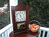 William Leach mantle clock with 30-hour wood works