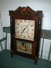 30 hour mantle clock by SS Higby of New Hartford, Connecticut with 30 hour wood works.