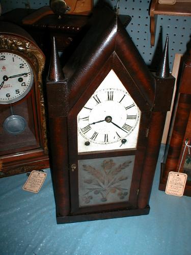 Brewster & Ingrahams 8-day steeple clock. — Antique Clocks Price Guide