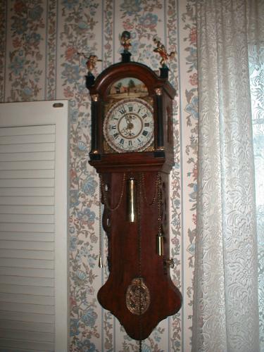 Dutch 30 hour tail clock in the miniature 'NOTARY' pattern and size. — Antique Clocks Price Guide