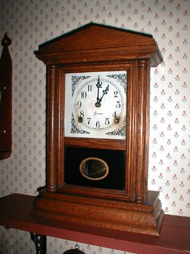 "Cottage No. 1" shelf clock. — Antique Clocks Price Guide