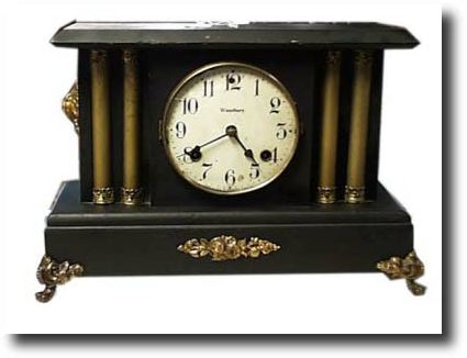 Waterbury Black Mantle Clock — Antique Clocks Price Guide