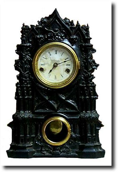 Cast Iron Shelf Clock — Antique Clocks Price Guide