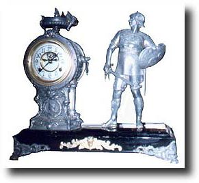 New Haven Standing Figural Statue Clock — Antique Clocks Price Guide