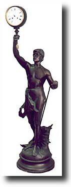 French Le Travial Statue Clock — Antique Clocks Price Guide