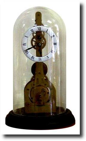 Glass Dome Cased Skeleton Table Clock — Antique Clocks Price Guide