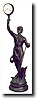 French Le Travial Statue Clock