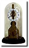 Glass Dome Cased Skeleton Table Clock