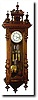 German Vienna 3-Weight Regulator Wall Clock