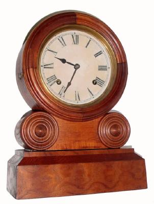 C.1880, E. Ingraham ÒGRECIANÓ 8-day, time and strike, in a figured ash case. — Antique Clocks Price Guide