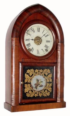 C.1870, Waterbury Beehive, Mahogany, 8-day time strike and alarm. — Antique Clocks Price Guide