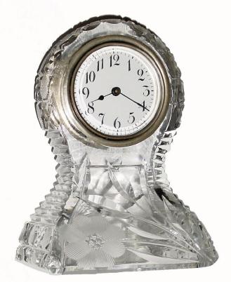 C.1915, New Haven, Cut Glass Novelty, with original 30-hour fit up rear wind movement. — Antique Clocks Price Guide