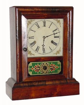 C.1890 William L. Gilbert Clock Co., 30-hour time/strike rosewood veneered cottage clock. — Antique Clocks Price Guide