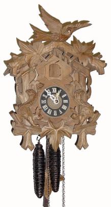 C.1980 German, 30-hour time and strike cuckoo clock, 2 squirrels and bird. — Antique Clocks Price Guide