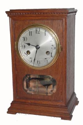 C.1910, German, Oak Mantel regulator in a finely grained and well made oak case, with an 8-day gong strike movement. — Antique Clocks Price Guide
