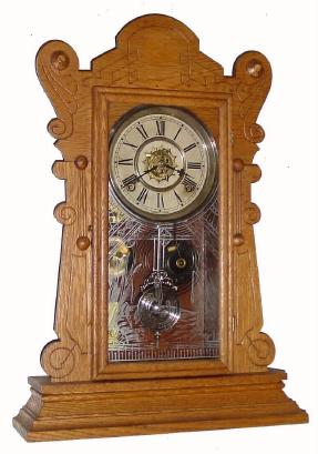 C.1898, Waterbury ÓHARTFORDÒ in oak and in nice restored shape. — Antique Clocks Price Guide