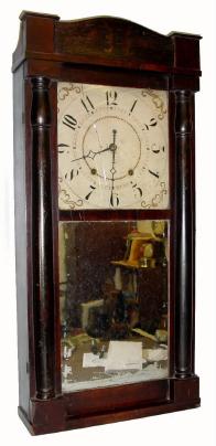 C.1832, E. Terry and Sons, Column and Splat with original short pendulum wood movement. — Antique Clocks Price Guide