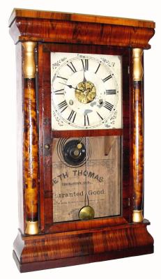 C.1870, Seth Thomas, ÓSHELL COLUMNÒ, 30-hour, 2-weight, time and strike. — Antique Clocks Price Guide