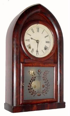 C.1870, Waterbury Clock Co., ÒBeehiveÓ or round Gothic, 8-day time and strike. — Antique Clocks Price Guide