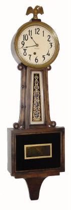 C.1920, E. Ingraham, ÓNYANZAÒ, banjo, 8-day timepiece, in a poplar case, refinished. — Antique Clocks Price Guide