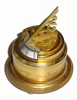 C.1965, Swiss, Small Gilt Annular Dial clock, 8-day with bottom wind and set. — Antique Clocks Price Guide