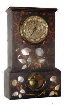 C.1848 Terry and Andrews, Ansonia, Conn., 8-day time/strike iron case with MOP mantel clock. — Antique Clocks Price Guide