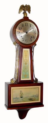 C.1930 New Haven Clock Co., ÒWhitneyÓ, 8-day time/strike banjo clock. — Antique Clocks Price Guide