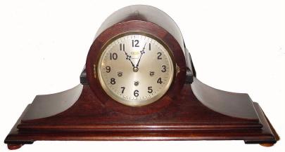 C.1928 Ansonia Clock Co., ÒSonia No. 1Ó, 8-day Westminster chime tambour mantel clock. — Antique Clocks Price Guide