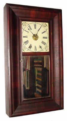 C.1875, Waterbury Clock Co, Ò8-Day OGÓ, mahogany veneer shelf clock with alarm. — Antique Clocks Price Guide