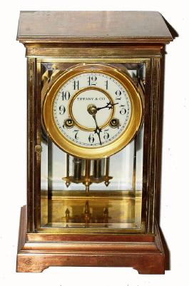 C.1910 Waterbury Clock Co., ÒBrestÓ, 8-day time/strike crystal regulator. — Antique Clocks Price Guide
