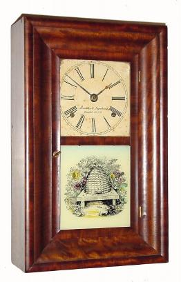 C.1845, Brewster and Ingrahams, miniature spring driven OG, well figured mahogany case. — Antique Clocks Price Guide