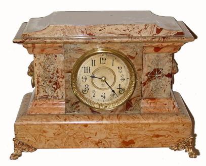 C.1895, Seth Thomas, ÓADAMANTINEÒ, 8-day time and strike mantel clock. — Antique Clocks Price Guide