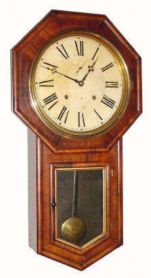 C.1890 E. N. Welch Mfg Co., ÒVerdiÓ, 8-day time/strike wall clock. — Antique Clocks Price Guide
