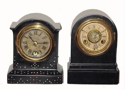C.1875 Terry Clock Co., 30-hour lot of 2 timepieces. — Antique Clocks Price Guide