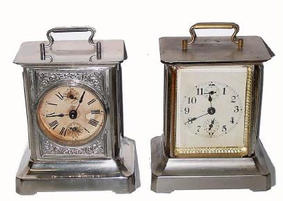 Lot of 2: C.1900, two German Musical alarm clocks, 30 hour. — Antique Clocks Price Guide