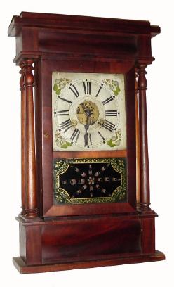 C.1845, Bloomer and Sperry, New York, 30-hour time/strike 4-column shelf clock. — Antique Clocks Price Guide