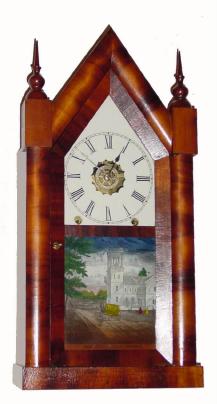 C.1869, Jerome and Co., Full Size 8-day Steeple clock with alarm. — Antique Clocks Price Guide