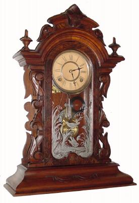 C.1885, Wm. L. Gilbert ÒCaliopeÓ, walnut parlor clock. — Antique Clocks Price Guide
