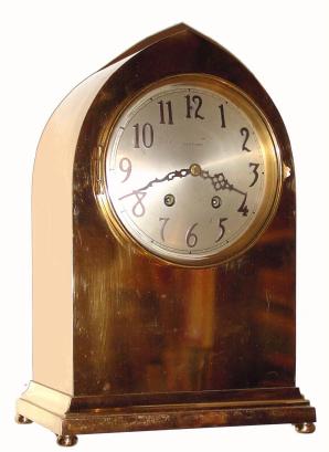 C.1909, Seth Thomas Clock Co., ÒGothic No. 2Ó time and strike bronze mantel clock. — Antique Clocks Price Guide