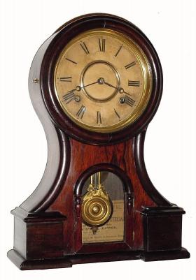 C.1880, E. Ingraham and Co., ÓHuronÒ, rosewood shelf clock, 8-day, time and strike. — Antique Clocks Price Guide