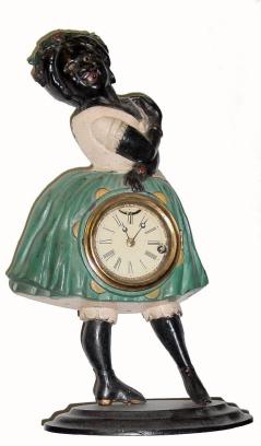 C.1860, Bradley and Hubbard, ÒTopsyÓ model blinking eye clock. — Antique Clocks Price Guide