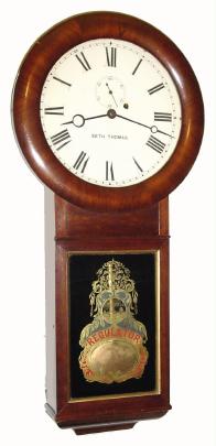 C.1865, Seth Thomas, Plymouth Hollow, ÓRegulator No. 2Ò, single weight timepiece in rosewood. — Antique Clocks Price Guide