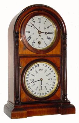 C.1872 Welch, Spring and Co., ÒItalian No. 3Ó, 8-day rosewood, perpetual calendar timepiece. — Antique Clocks Price Guide