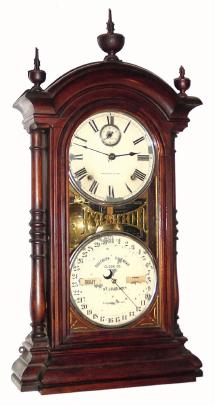 C.1880, Southern Calendar Clock Co, St. Louis, MO, ÒFashion No. 4Ó, in walnut, 8-day time, strike and perpetual calendar. — Antique Clocks Price Guide