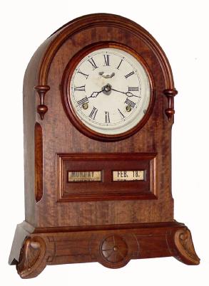 C.1867, Hubbell and Boardman Patent Improved Calendar, in a walnut G.B. Owen case, with restorations. — Antique Clocks Price Guide