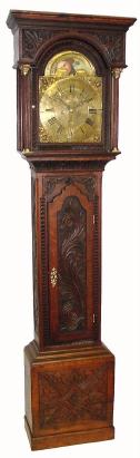 C.1850, English, John Walker, London, 8-Day Brass Dial (cherub spandrels), rolling moon tall clock, — Antique Clocks Price Guide