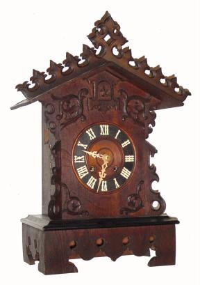 C.1890, German, 30-hour time and strike shelf cuckoo clock. — Antique Clocks Price Guide